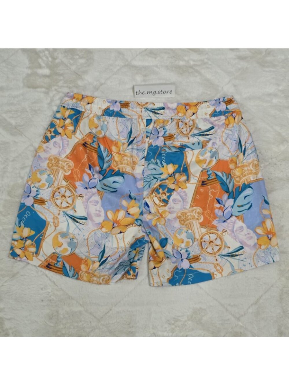 Robert Graham Gold Treasure Nautical Tropical Print Swim Shorts Men's Sz 2XL - Picture 2 of 9